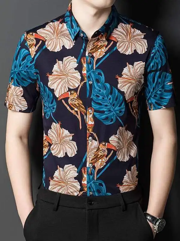 High-End Mercerized Cotton Short-Sleeved Shirt Men's Summer CleanFit Style Casual Wear Resistant to Deformation Floral Pattern
High-End Mercerized Cotton Short-Sleeved Shirt Men's Summer CleanFit Style Casual Wear Resistant to Deformation Floral Pattern