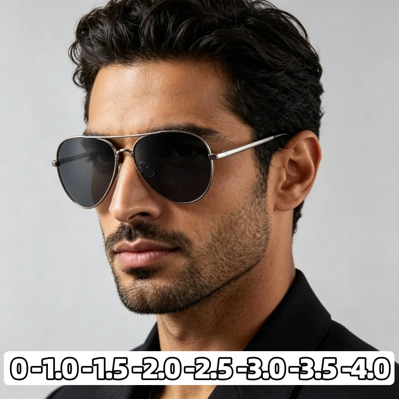New Metal-Frame Myopia Sunglasses UV400 Outdoor Activity Fishing Shades for Pilots Classic Driver-specific Eyewear 0 To -4.0
New Metal-Frame Myopia Sunglasses UV400 Outdoor Activity Fishing Shades for Pilots Classic Driver-specific Eyewear 0 To -4.0