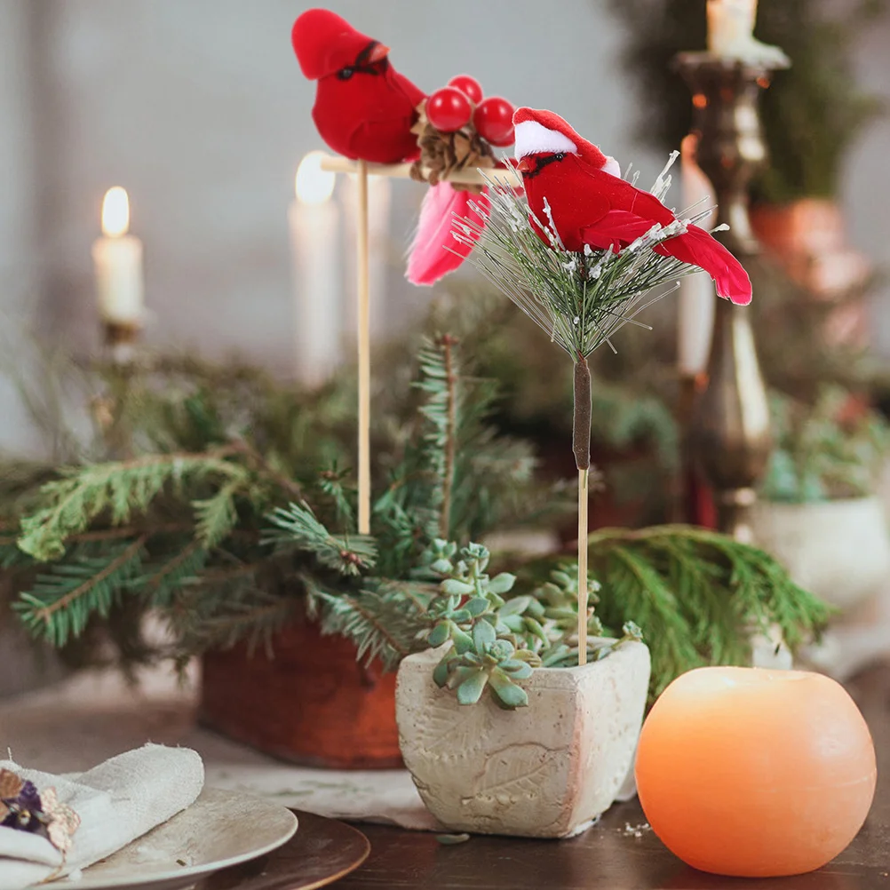 3Pcs Christmas Wreath Decoration Artificial Red Bird Ornament for Tree Door Xmas Red Bird Stick Decoration Christmas Supplies
3Pcs Christmas Wreath Decoration Artificial Red Bird Ornament for Tree Door Xmas Red Bird Stick Decoration Christmas Supplies