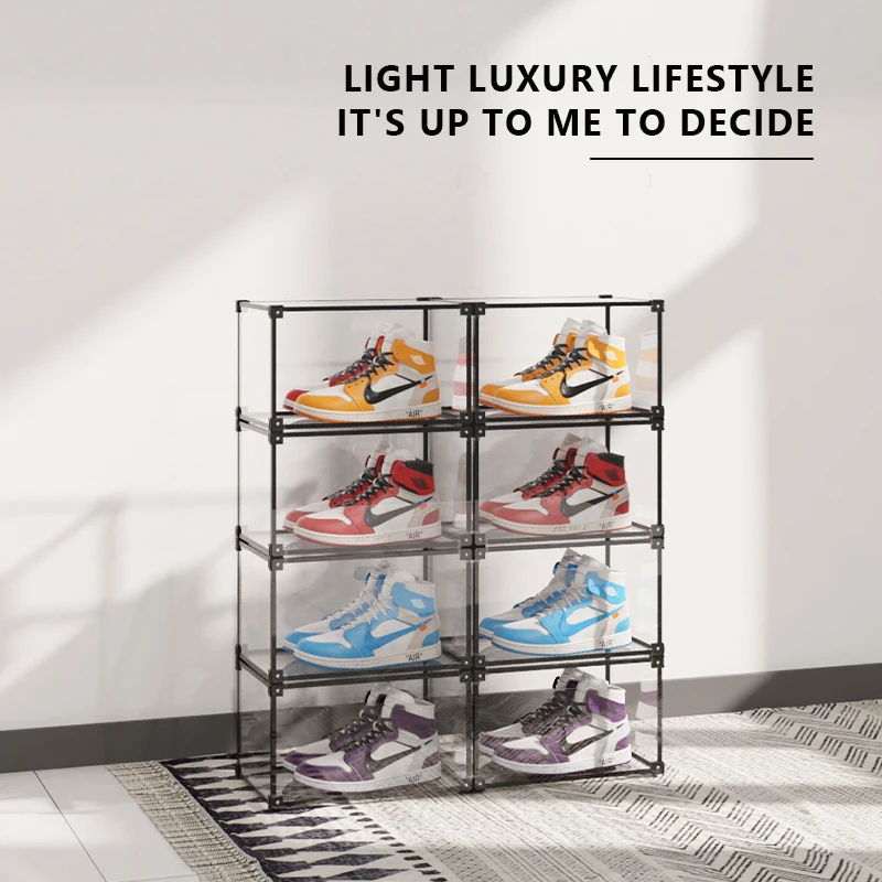 AIXIEZHE Transparent shoe box, shoe wall display cabinet, shoe storage box, shoe rack, shoe storage cabinet, side opening
AIXIEZHE Transparent shoe box, shoe wall display cabinet, shoe storage box, shoe rack, shoe storage cabinet, side opening