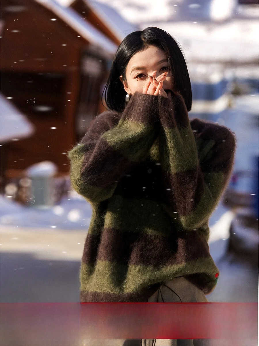 Теплый вязаный джемпер Xhange Camere с длинным рукавом, свободного кроя, цвета соленого матча, коллекция 2026, для женщин
Теплый вязаный джемпер Xhange Camere с длинным рукавом, свободного кроя, цвета соленого матча, коллекция 2026, для женщин