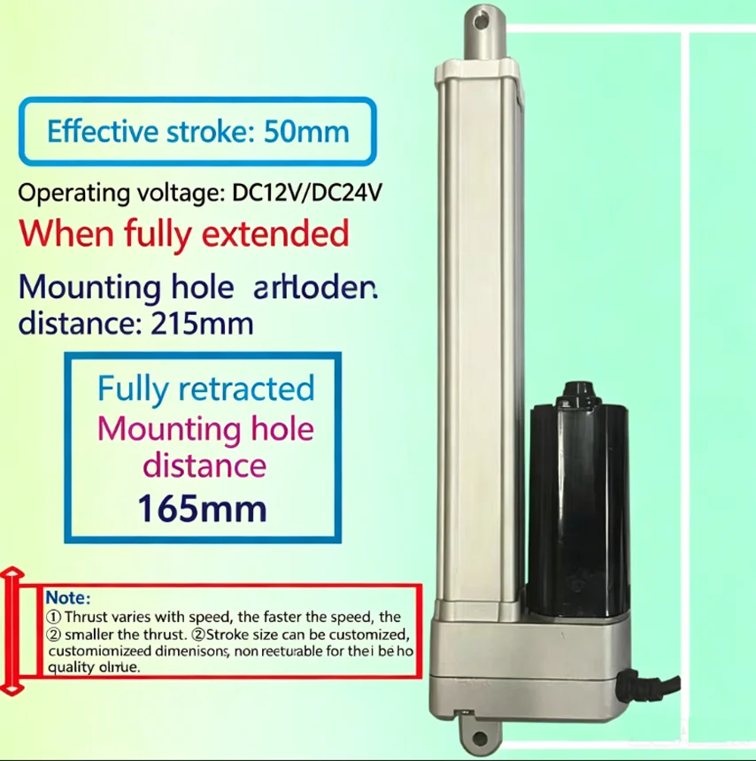 Industrial-grade high-thrust telescopic rod 12V or 24V electric lift for silent chambers
Industrial-grade high-thrust telescopic rod 12V or 24V electric lift for silent chambers