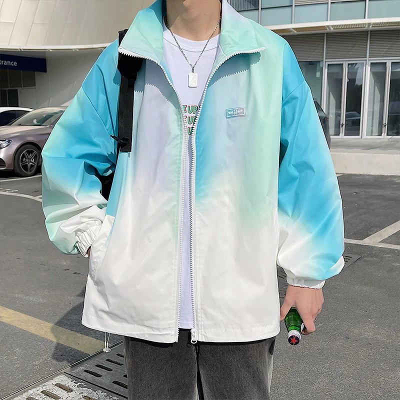 2024 Spring New Design Men's Jacket Coat Gradient Rainbow Oversize Hip Hop Streetwear Windbreaker Casual Student College Jackets
2024 Spring New Design Men's Jacket Coat Gradient Rainbow Oversize Hip Hop Streetwear Windbreaker Casual Student College Jackets