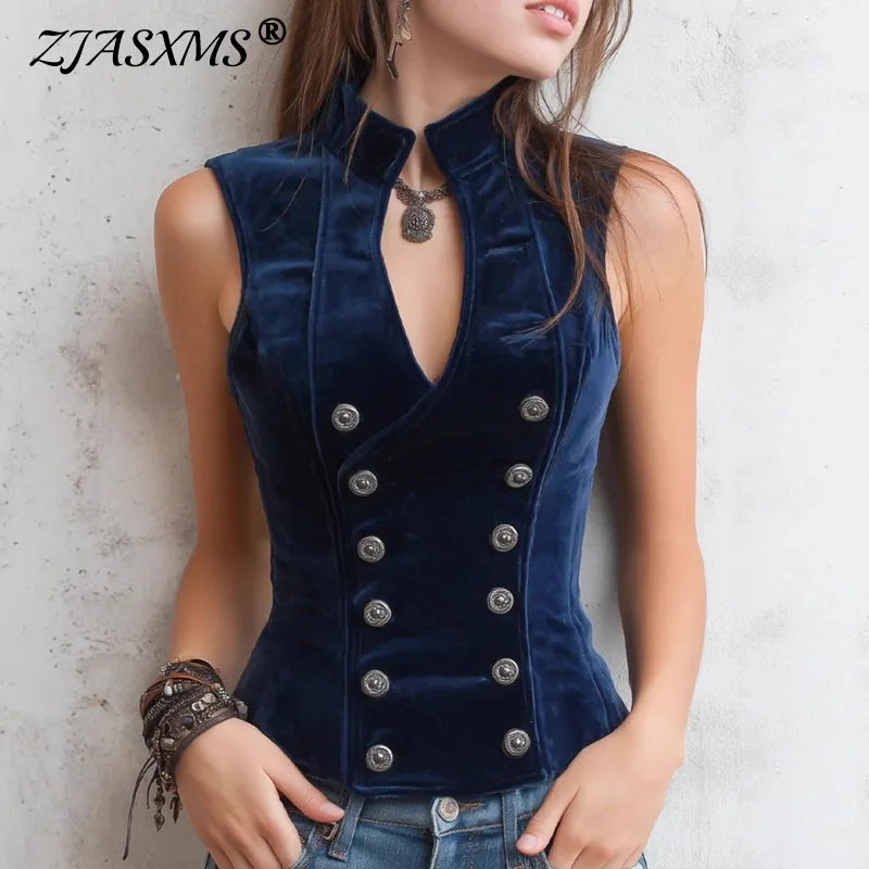 Fall Winter Solid Velvet Women's Vest Jacket Elegant V Neck Double Breasted Top Cardigan Sleeveless Slim Vintage Outerwear Coats
Fall Winter Solid Velvet Women's Vest Jacket Elegant V Neck Double Breasted Top Cardigan Sleeveless Slim Vintage Outerwear Coats