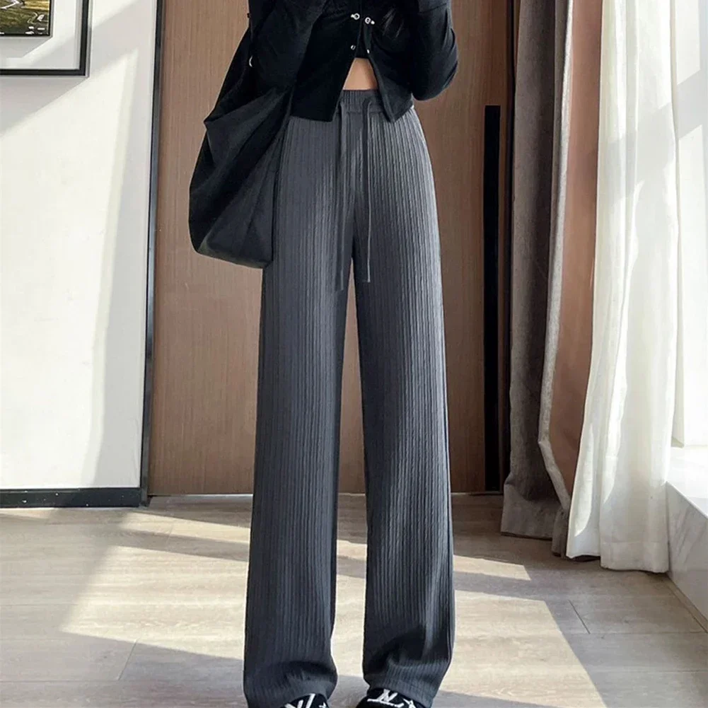 Summer Thin Casual Pants Women Oversize Draped Drawstring Wide Legs Pants High Waist Solid Long Pleated Loose Trousers
Summer Thin Casual Pants Women Oversize Draped Drawstring Wide Legs Pants High Waist Solid Long Pleated Loose Trousers