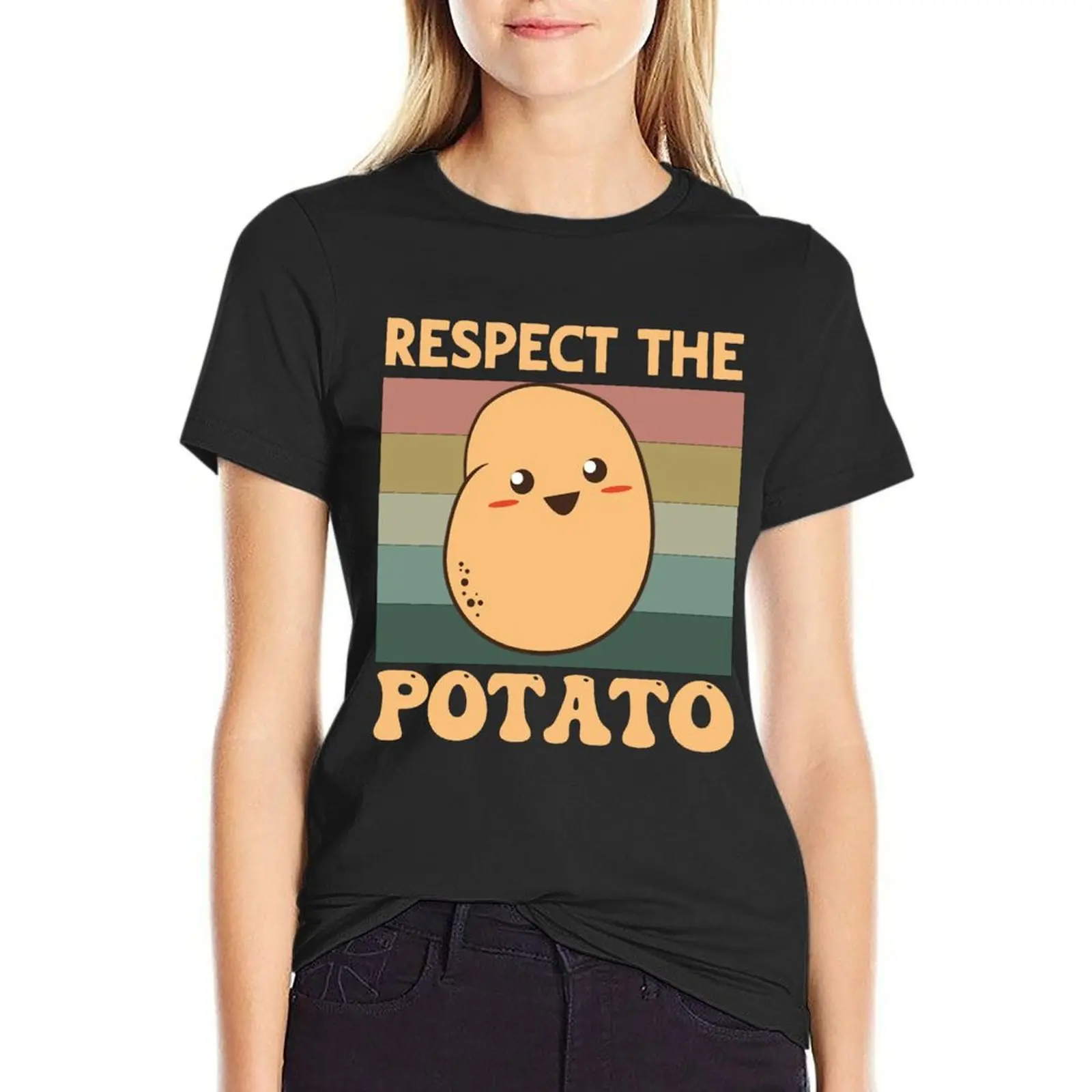 Respect The Potato - Funny Potato T-Shirt animal print summer top white t shirts for Women
Respect The Potato - Funny Potato T-Shirt animal print summer top white t shirts for Women