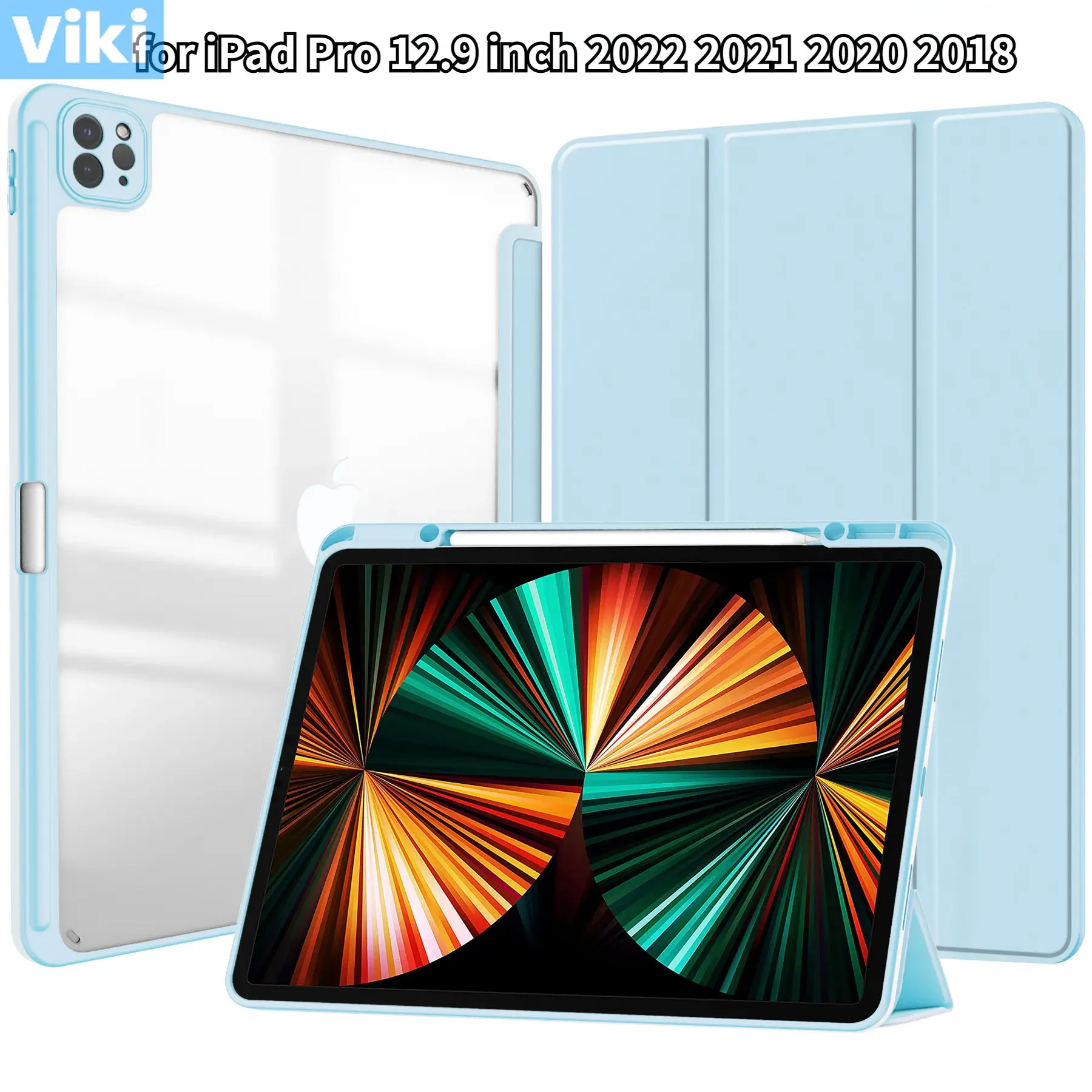 Умный чехол для планшета iPad Pro 12,9 дюйма 2022 2021 2020 2018, чехол с подставкой для карандашей, чехол-подставка
Умный чехол для планшета iPad Pro 12,9 дюйма 2022 2021 2020 2018, чехол с подставкой для карандашей, чехол-подставка