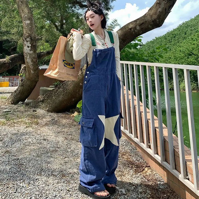 Denim Jumpsuits Women Baggy Wide Leg Students All-match Spring S-5XL Leisure Overalls Retro Y2k Lovely Stylish Harajuku Clothing
Denim Jumpsuits Women Baggy Wide Leg Students All-match Spring S-5XL Leisure Overalls Retro Y2k Lovely Stylish Harajuku Clothing