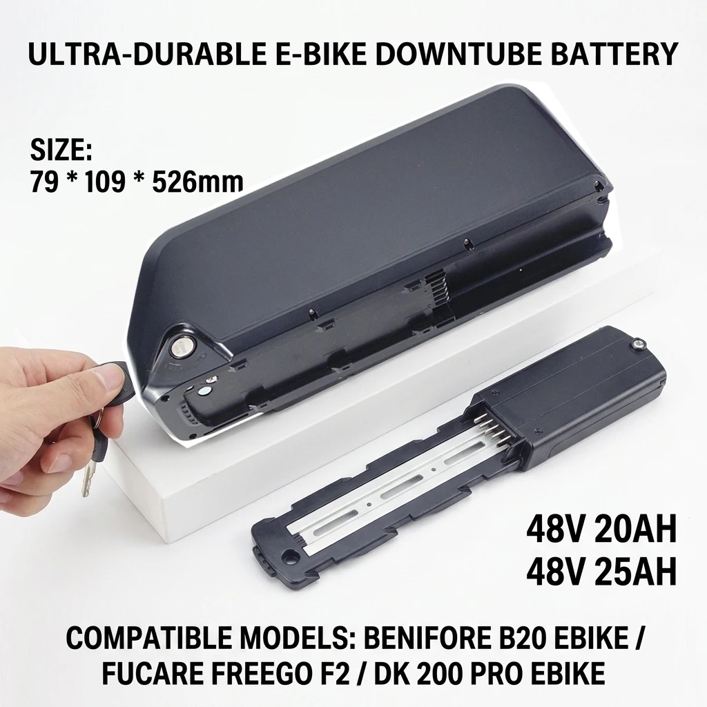 Benifore b20 Downtube e-bike battery 48v 20AH 25AH for Freego F2 DK 200 Pro Electric bike
Benifore b20 Downtube e-bike battery 48v 20AH 25AH for Freego F2 DK 200 Pro Electric bike