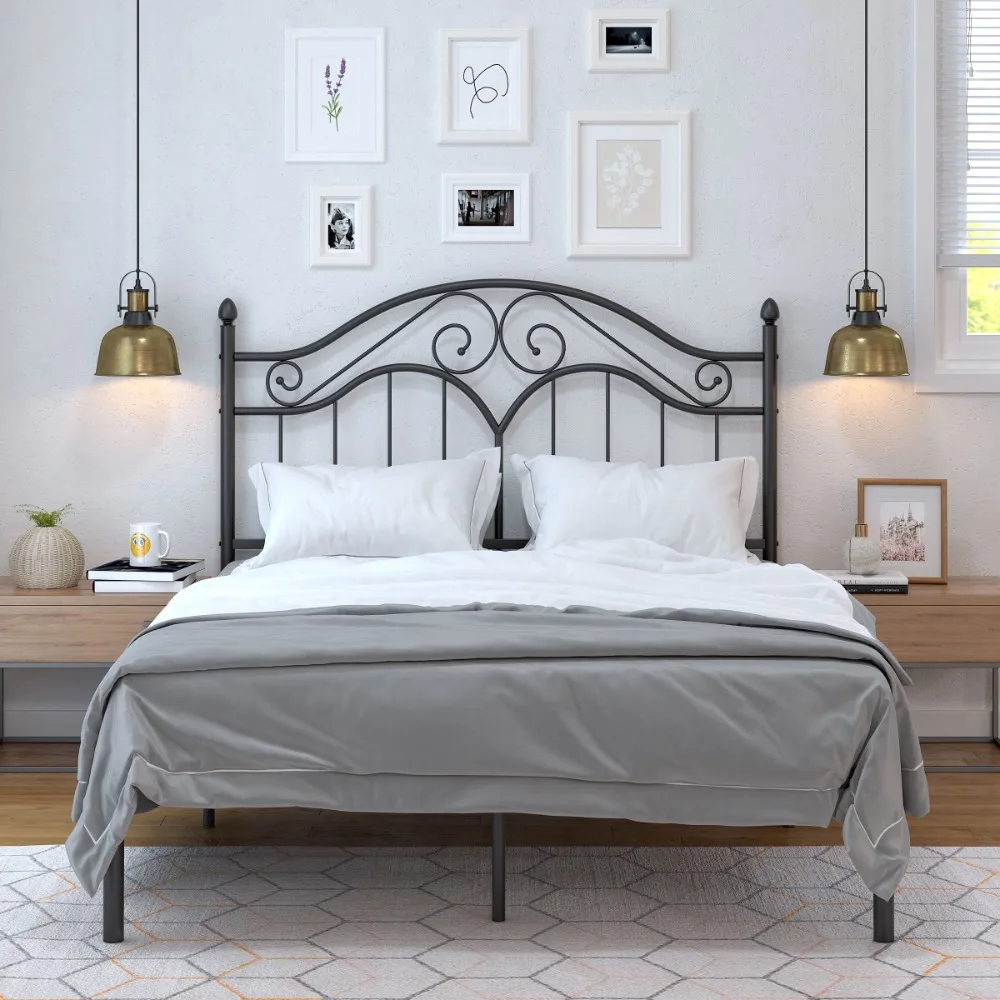 Full Size Metal Platform Bed Frame with Vintage Headboard, Sturdy Steel Slat Mattress Foundation with 11" Under-Bed Storage
Full Size Metal Platform Bed Frame with Vintage Headboard, Sturdy Steel Slat Mattress Foundation with 11" Under-Bed Storage