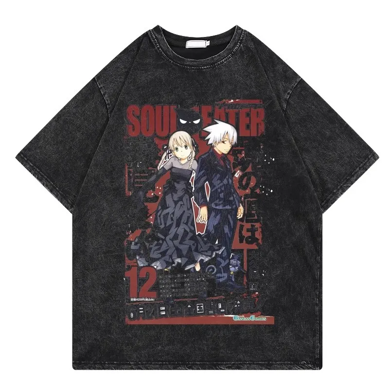 Japanese Retro Anime Soul Eater Washed Printed T-shirt Men Summer Street Clothes To Make Old Fashion Fashion Menswea
Japanese Retro Anime Soul Eater Washed Printed T-shirt Men Summer Street Clothes To Make Old Fashion Fashion Menswea
