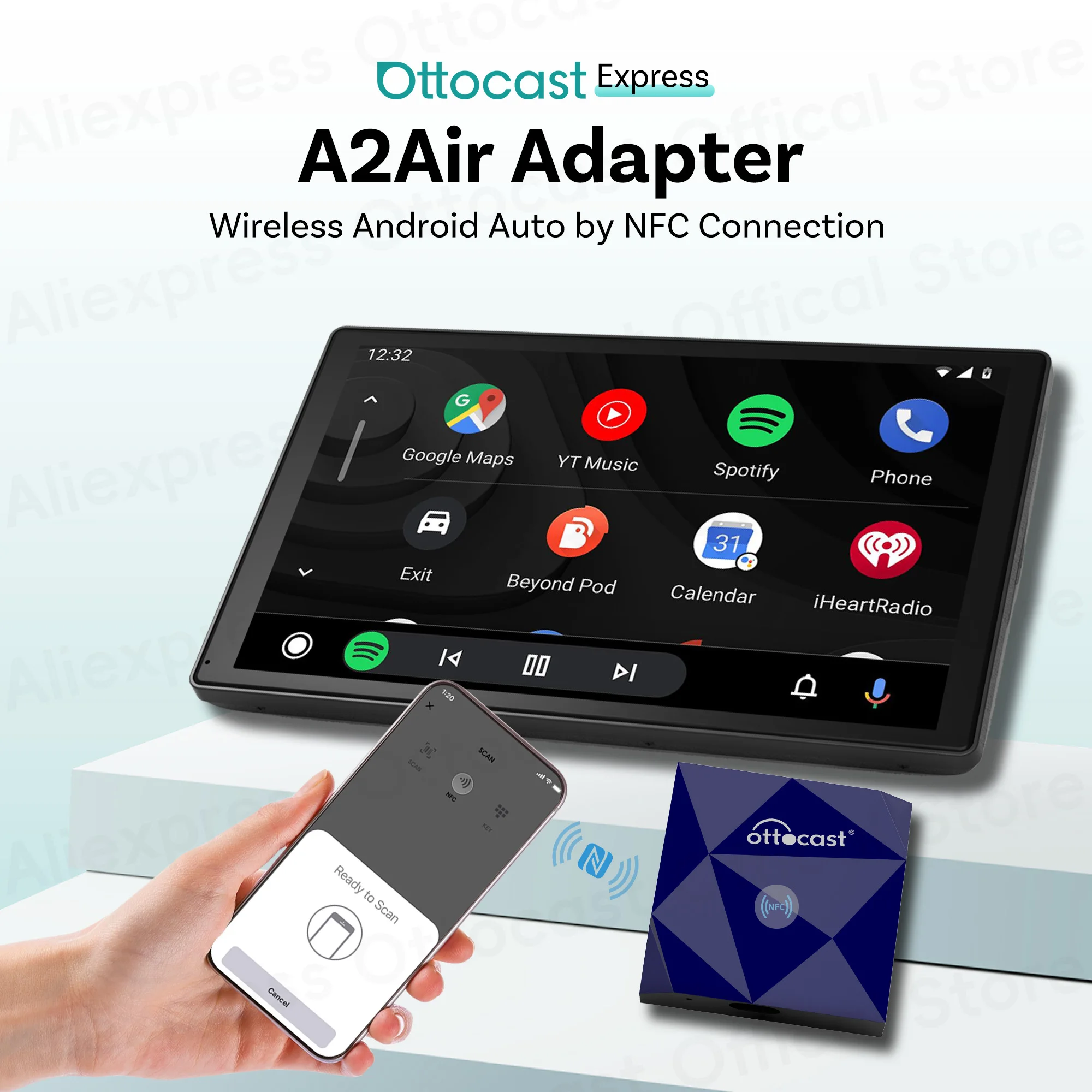 OTTOCAST A2Air Supports NFC Connection Wireless Android Auto Adapter for Android Samsung Google Phone USB Dongle Car Accessories
OTTOCAST A2Air Supports NFC Connection Wireless Android Auto Adapter for Android Samsung Google Phone USB Dongle Car Accessories