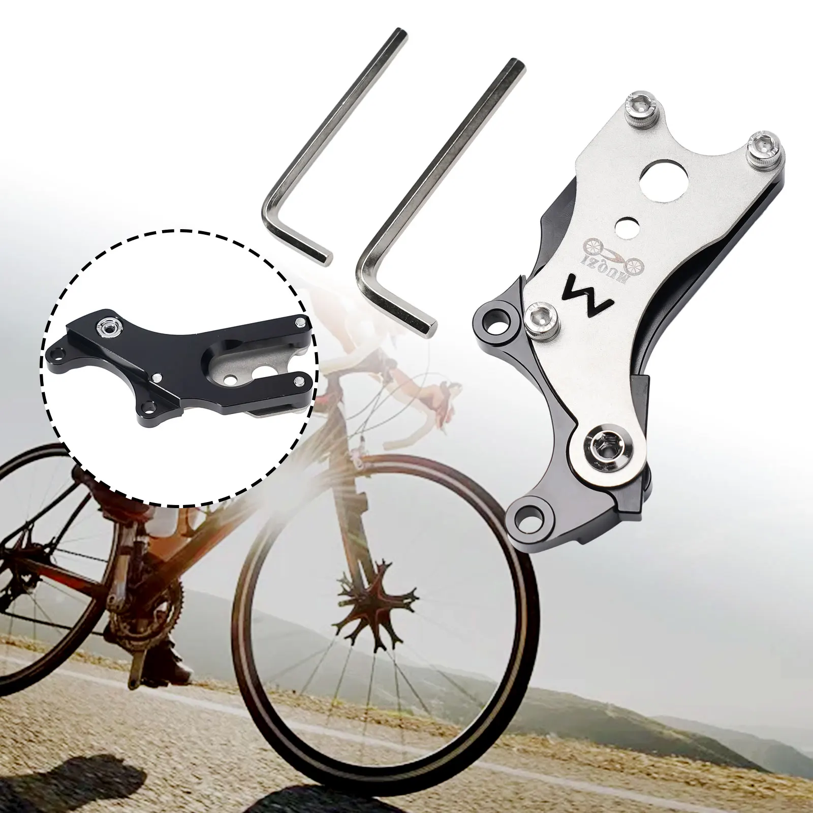 Converter Conversion Disc Brake Adapter Cycling Disc Brake Road W/ Wrench Adapter Bicycle Conversion Converter
Converter Conversion Disc Brake Adapter Cycling Disc Brake Road W/ Wrench Adapter Bicycle Conversion Converter
