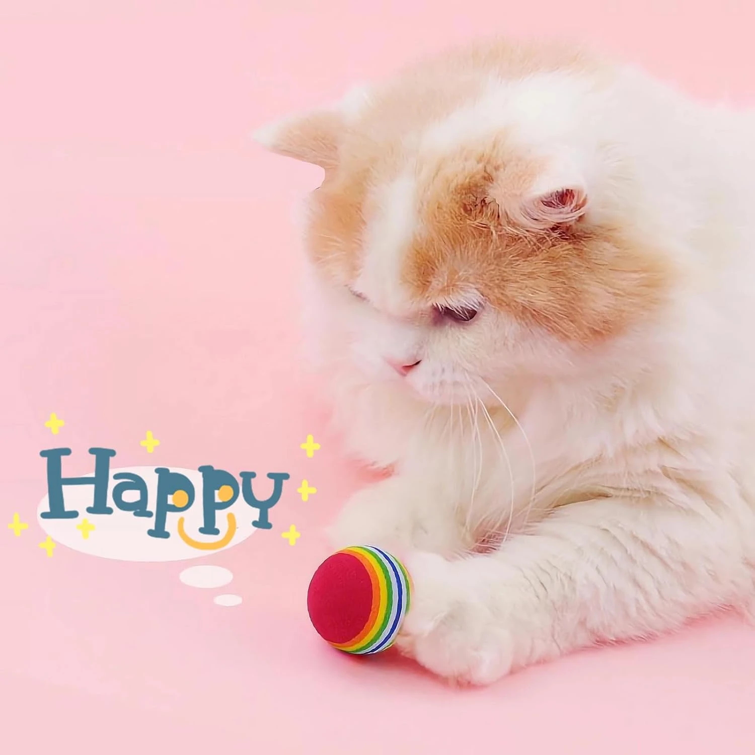 Vibrant 12 Colorful Foam Cat Toy Balls Set - 1.4 Inch Diameter Bright Rainbow Colored - Delightful, Engaging Balls for Energetic
Vibrant 12 Colorful Foam Cat Toy Balls Set - 1.4 Inch Diameter Bright Rainbow Colored - Delightful, Engaging Balls for Energetic