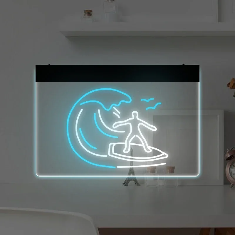 Beach surfing - 3D Carving Wall Art-Retro LED Neon Sign Home Decor with Vintage Plaques and Posters for Office - USB Powered
Beach surfing - 3D Carving Wall Art-Retro LED Neon Sign Home Decor with Vintage Plaques and Posters for Office - USB Powered