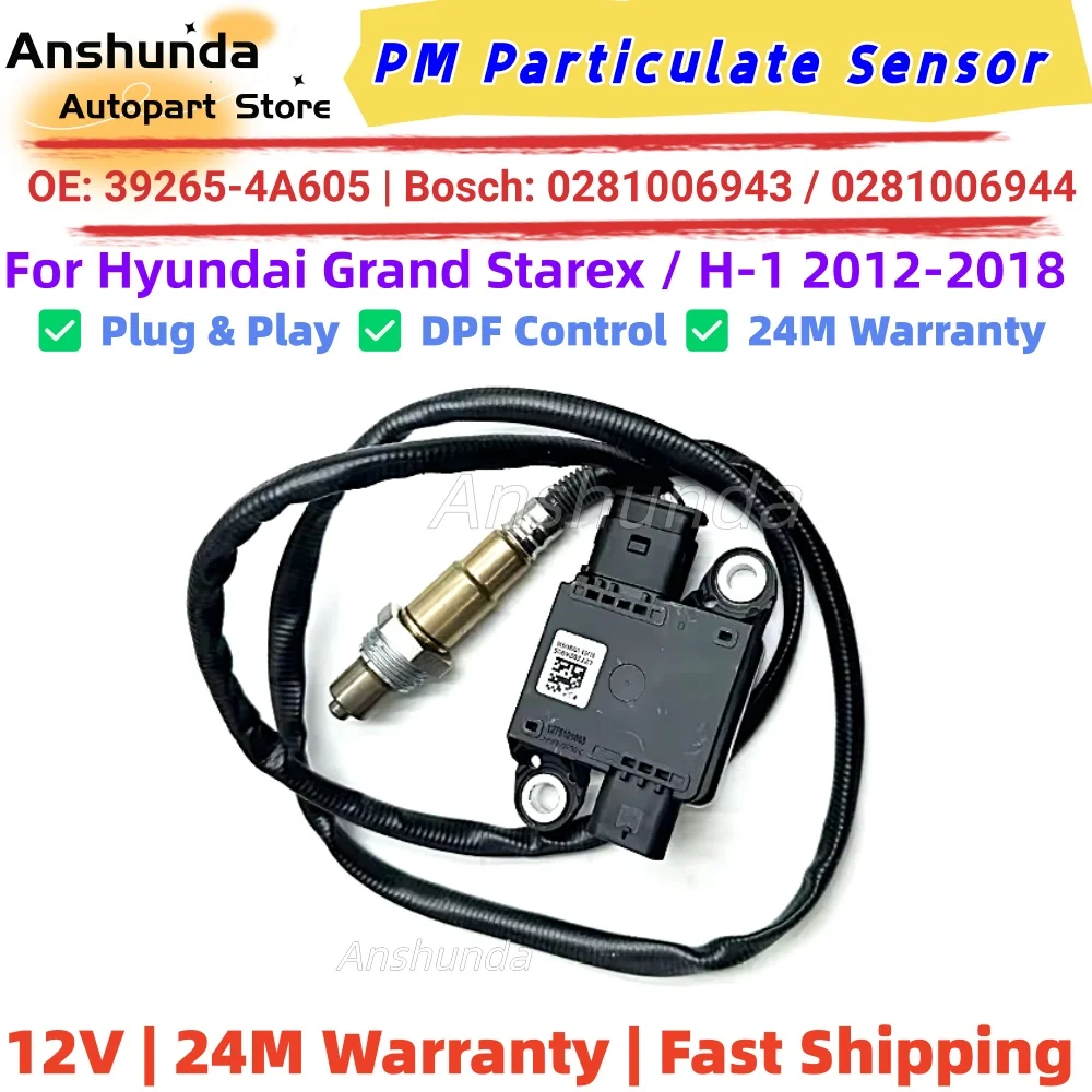 OE Fit PM Sensor 39265-4A605 0281006943 0281006944 for Hyundai H-1 Grand Starex 2012-2018 2.5 CRDi DPF Regeneration
OE Fit PM Sensor 39265-4A605 0281006943 0281006944 for Hyundai H-1 Grand Starex 2012-2018 2.5 CRDi DPF Regeneration