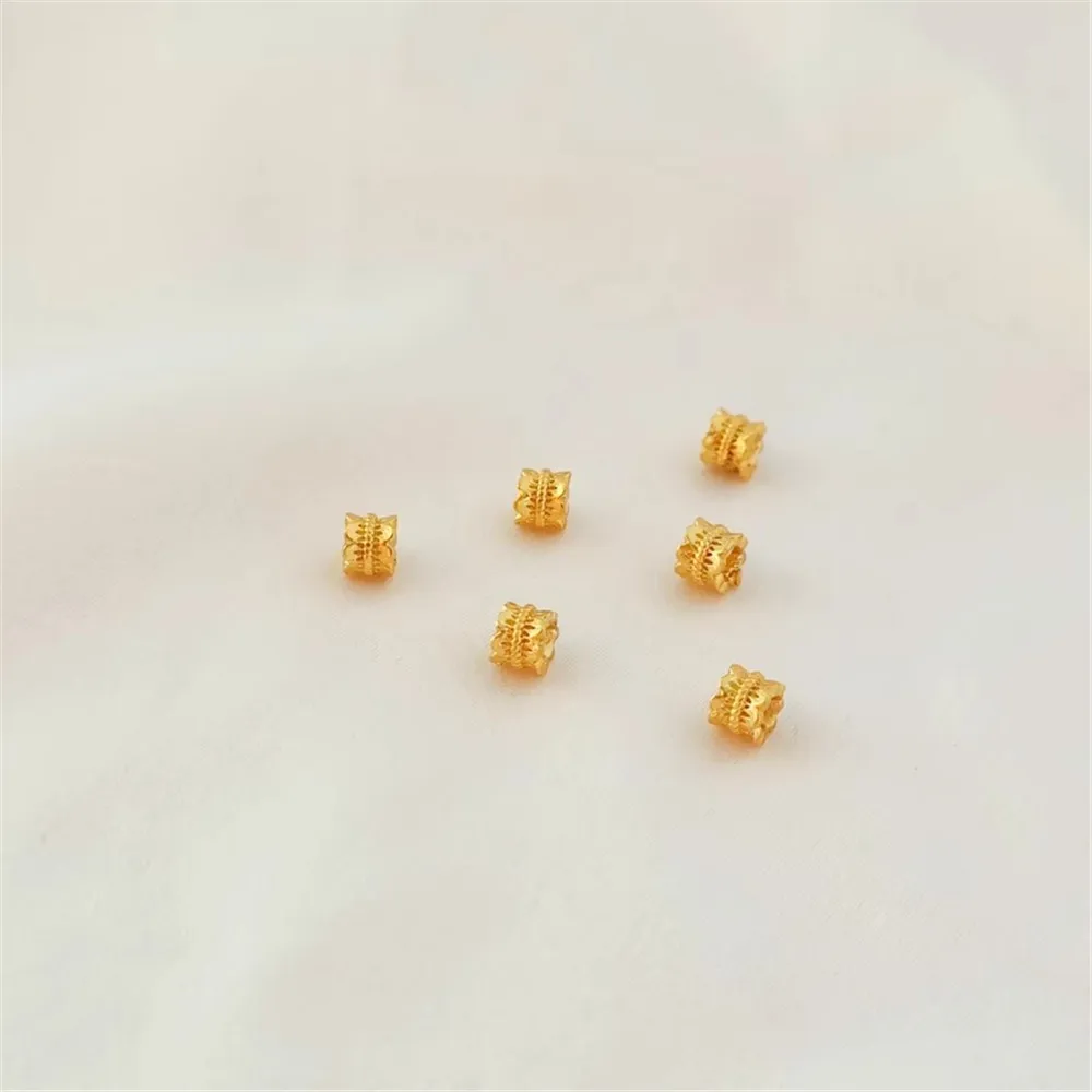 Accessories: 18K Gold-plated, Traditional Method, Gold Sand, Gold Bucket, 4*3mm Beaded, Handcrafted DIY Jewelry and Accessories
Accessories: 18K Gold-plated, Traditional Method, Gold Sand, Gold Bucket, 4*3mm Beaded, Handcrafted DIY Jewelry and Accessories