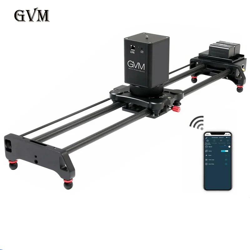 GVM-2D Professional Wireless Camera DSLR Slider Motorized Rail Dolly App Control Phone Video Shooting Low Noise
GVM-2D Professional Wireless Camera DSLR Slider Motorized Rail Dolly App Control Phone Video Shooting Low Noise