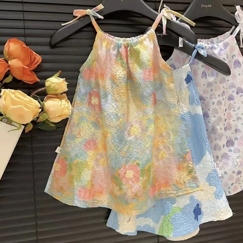 Girls Casual Dresses Floral Print Halter Dress Flower Kids Suspender Vest Skirt for Baby Girl Princess Dress for 1 To 8 Years
Girls Casual Dresses Floral Print Halter Dress Flower Kids Suspender Vest Skirt for Baby Girl Princess Dress for 1 To 8 Years