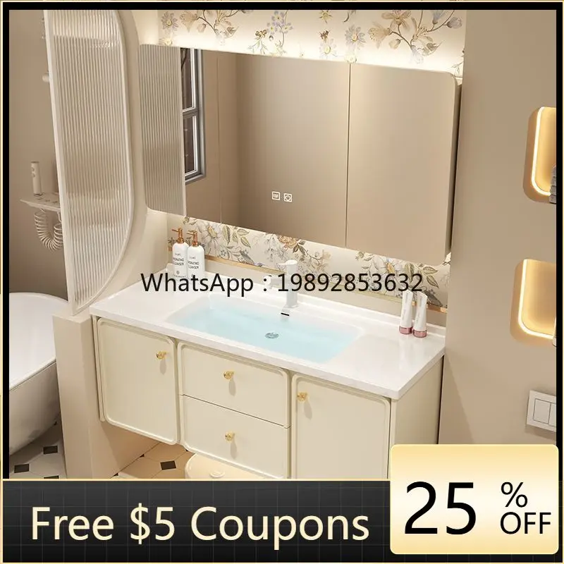 LYY Smart Bathroom Cabinet French Modern Minimalist Ceramic Integrated Washbasin Sink Bathroom Set
LYY Smart Bathroom Cabinet French Modern Minimalist Ceramic Integrated Washbasin Sink Bathroom Set