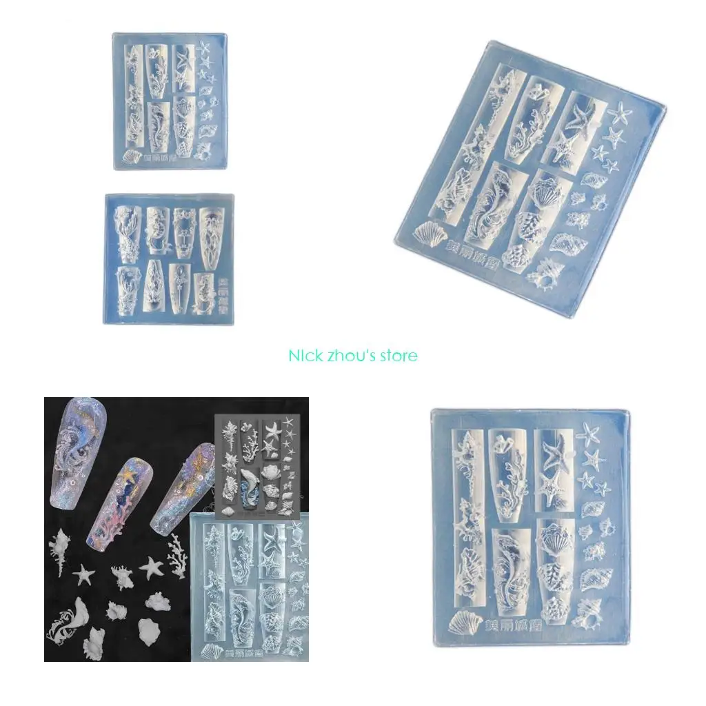 E15E Multifuntional Silicone Mold for Ocean Inspired Designs in Manicures
E15E Multifuntional Silicone Mold for Ocean Inspired Designs in Manicures