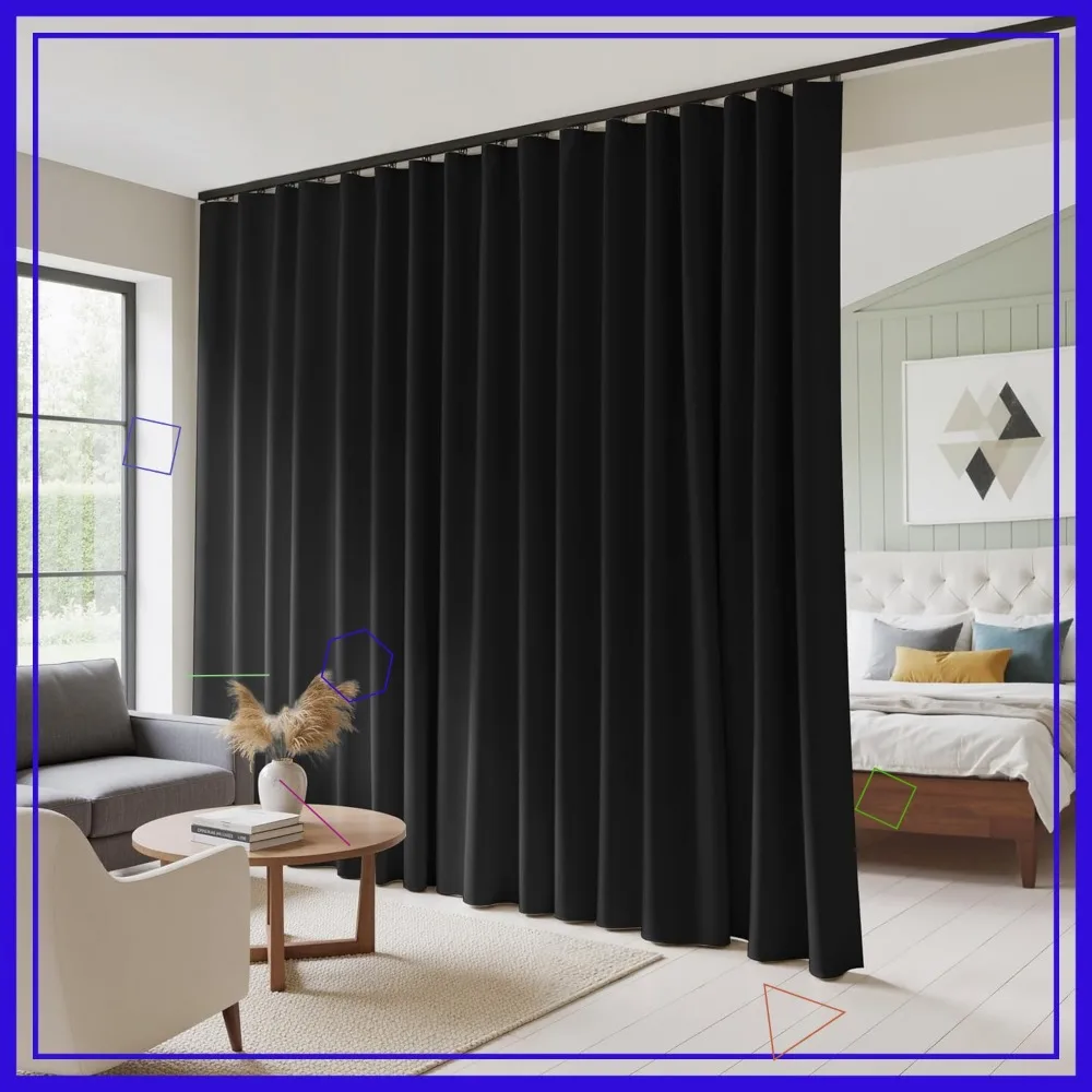 Total Blackout Curtain 120x96in, Room Darkening Drape for Bedroom/Living Room, Sliding Door Panel, Black
Total Blackout Curtain 120x96in, Room Darkening Drape for Bedroom/Living Room, Sliding Door Panel, Black
