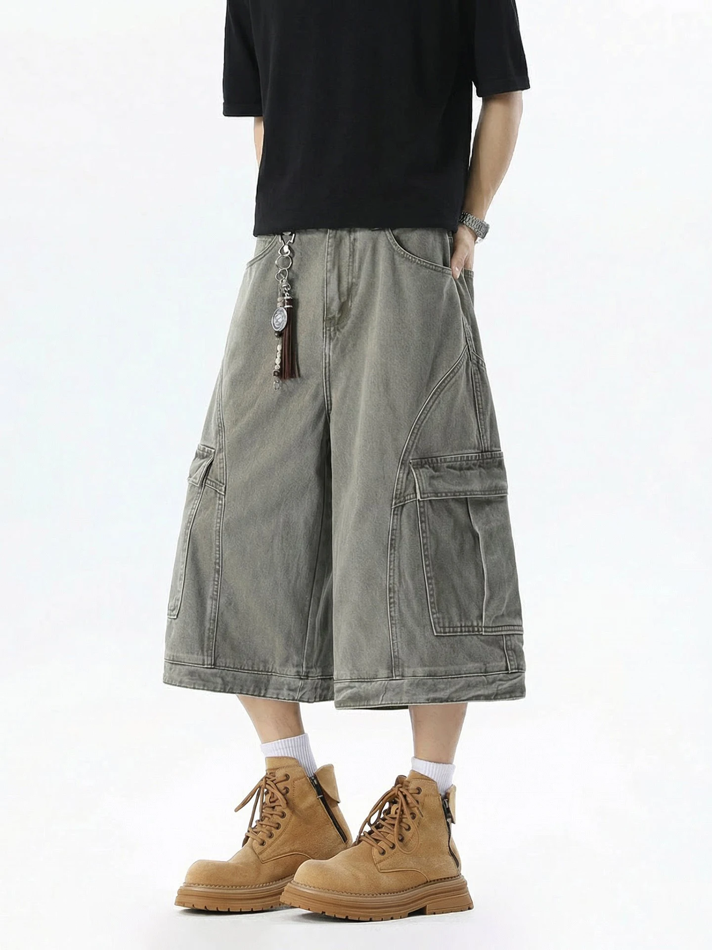 American Retro Washed Pure Cotton Workwear Seven-Foot Pants Men Summer Trendy Brand Deconstructed Loose Multi-Pocket Wide-Leg...
American Retro Washed Pure Cotton Workwear Seven-Foot Pants Men Summer Trendy Brand Deconstructed Loose Multi-Pocket Wide-Leg...
