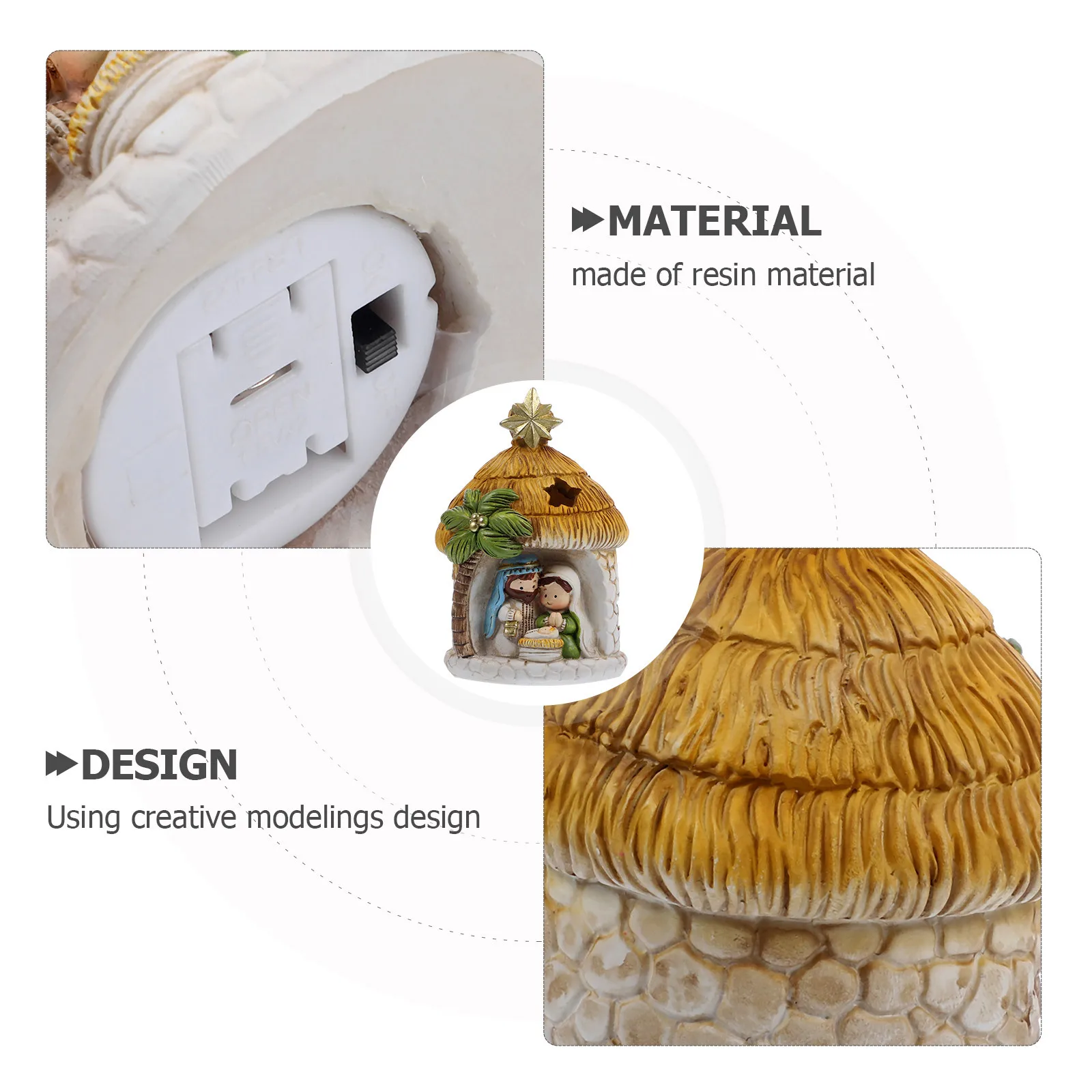 Resin Religious Scene Ornament Christmas Nativity Jesus Birth Decoration Resin Christian Christmas Ornament Jesus Statue
Resin Religious Scene Ornament Christmas Nativity Jesus Birth Decoration Resin Christian Christmas Ornament Jesus Statue