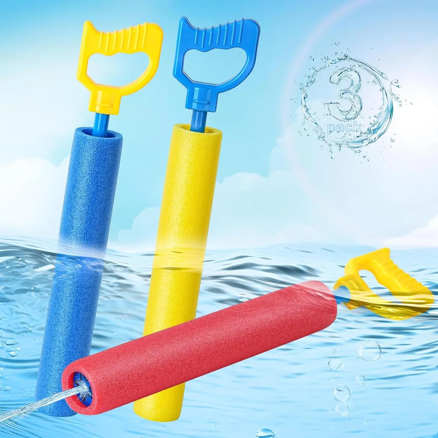 3-Pack Water Guns with 40ft Range, Pool Beach Summer Toy for Kids Teens Adults
3-Pack Water Guns with 40ft Range, Pool Beach Summer Toy for Kids Teens Adults