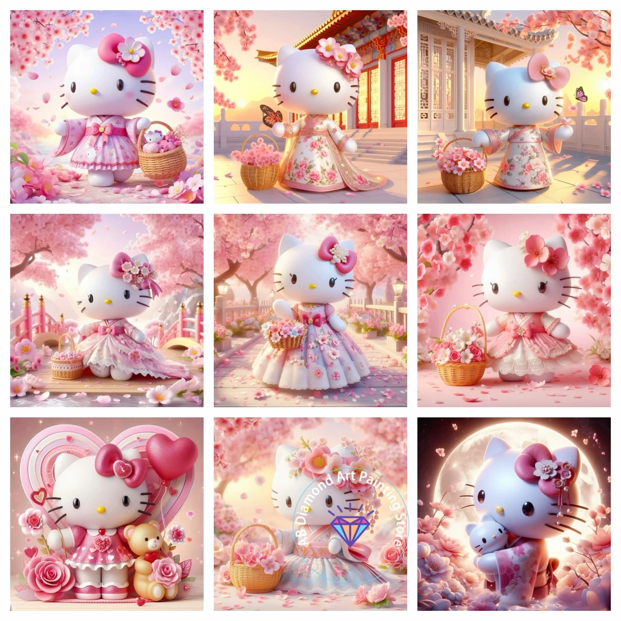Sanrio Hello Kitty Cartoon Pink Kawaii AB Diamond Painting Cross Stitch Mosaic Embroidery Home Decor 5D DIY Art New Arrivals
Sanrio Hello Kitty Cartoon Pink Kawaii AB Diamond Painting Cross Stitch Mosaic Embroidery Home Decor 5D DIY Art New Arrivals