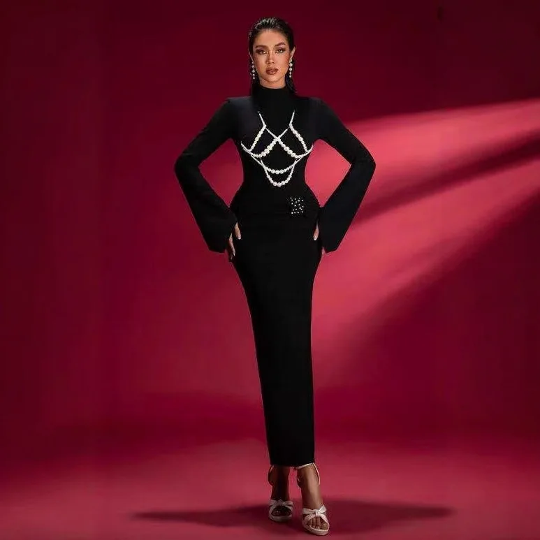 Elegant Pearl Chain Luxury Diamond Embedded Socialite Style Wrap Dress Elegant Fashionable Cross-Border New Arrival Citywalk ...
Elegant Pearl Chain Luxury Diamond Embedded Socialite Style Wrap Dress Elegant Fashionable Cross-Border New Arrival Citywalk ...