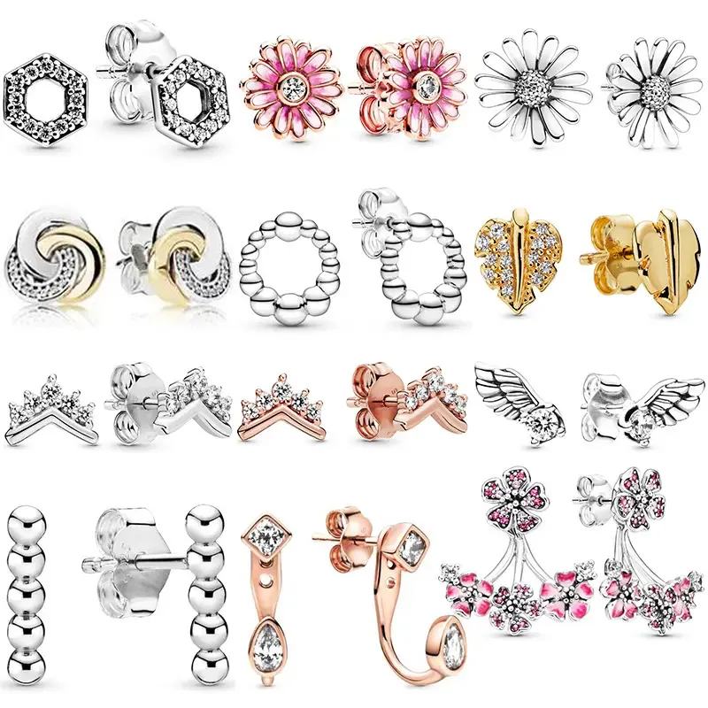 925 Sterling Silver Stud Earrings Leaves Flower Daisy Wishbone Feather Hoop Earring For Women Making Wedding Party Jewelry Gift
925 Sterling Silver Stud Earrings Leaves Flower Daisy Wishbone Feather Hoop Earring For Women Making Wedding Party Jewelry Gift