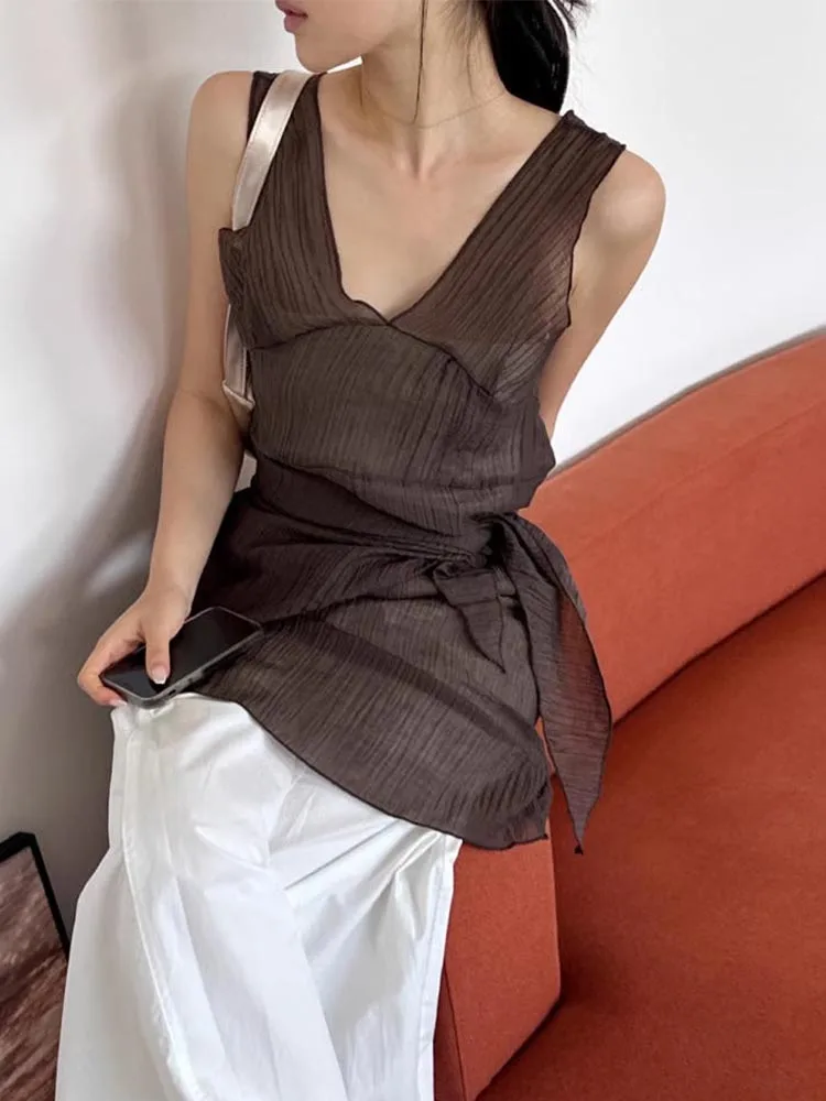 Liangliang Design Folded V-ne Vest Dr Summer New Vintage Elegance Belted Layering e Scarf Faionable Set
Liangliang Design Folded V-ne Vest Dr Summer New Vintage Elegance Belted Layering e Scarf Faionable Set