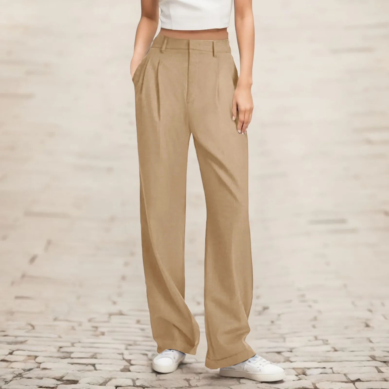 Women's Wide Leg Pants High Waisted Straight Leg Suit Pants Solid Color Fashionable Casual Loose Versatile Trousers For Women
Women's Wide Leg Pants High Waisted Straight Leg Suit Pants Solid Color Fashionable Casual Loose Versatile Trousers For Women