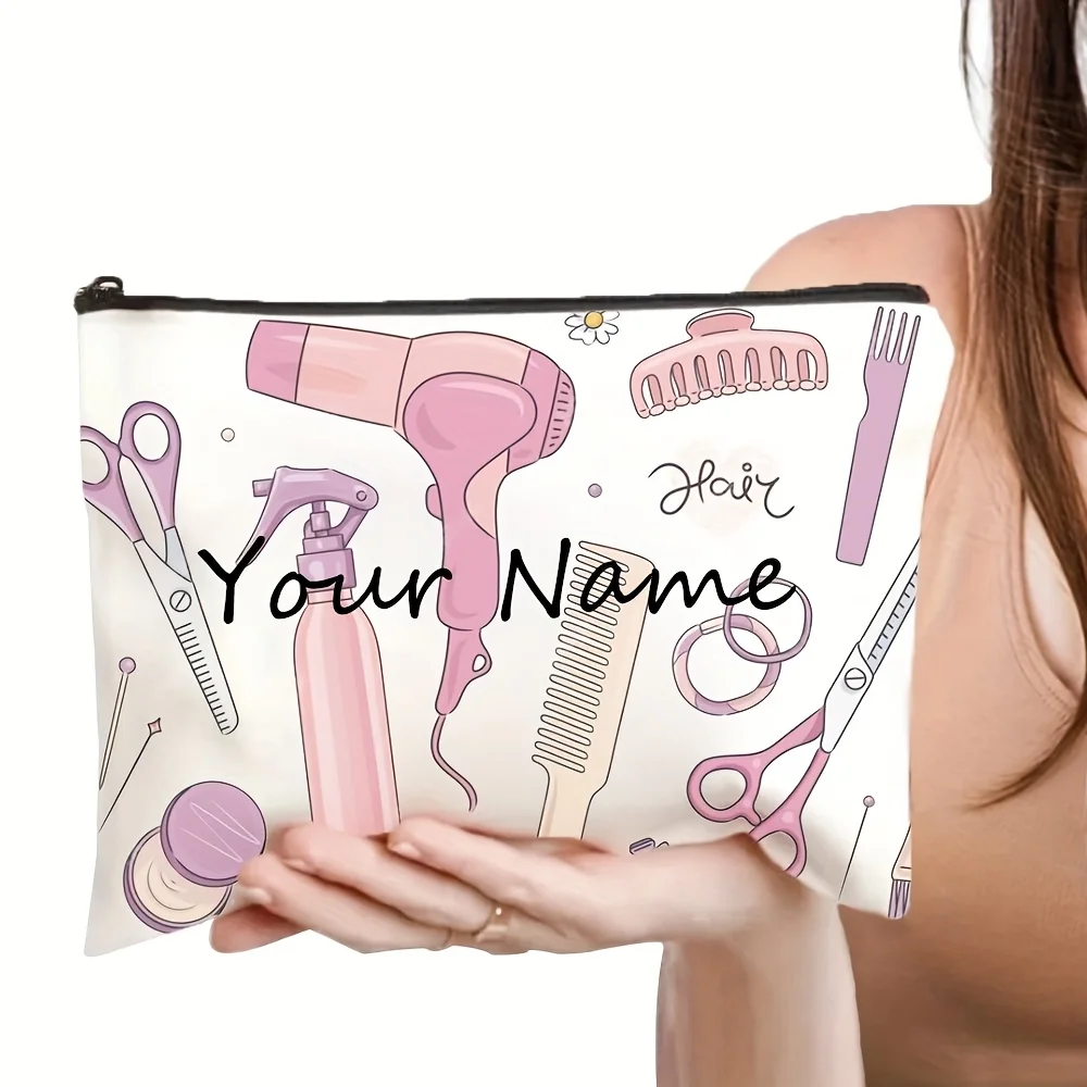 Custom Name Stylish Hairdresser Designed Makeup Travel Bag a Foldable Toiletry Storage Pouch Closure Made from Durable Fabric
Custom Name Stylish Hairdresser Designed Makeup Travel Bag a Foldable Toiletry Storage Pouch Closure Made from Durable Fabric