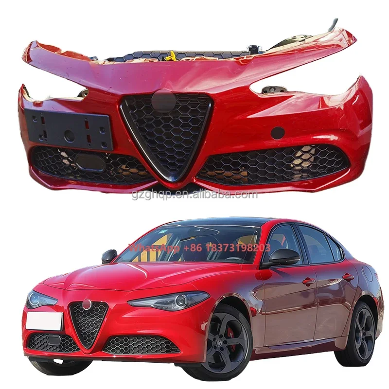 Original Car Front Bumper with Radiator Fan for Alfa Romeo Gialia Red Front Bumper Grille Assembly 2017-2022 Body Kit
Original Car Front Bumper with Radiator Fan for Alfa Romeo Gialia Red Front Bumper Grille Assembly 2017-2022 Body Kit