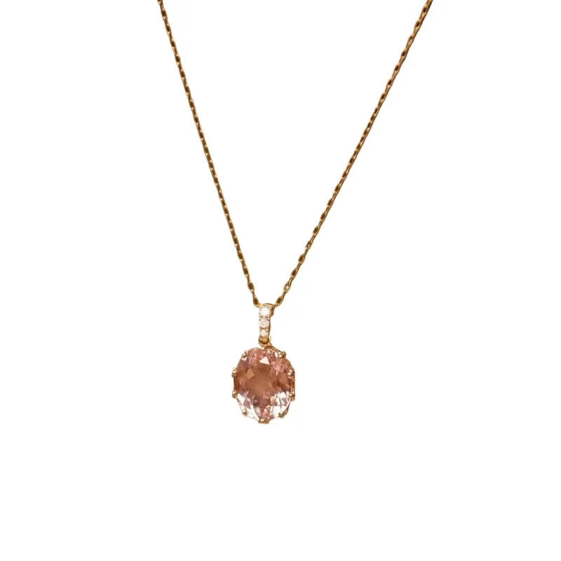 *Light pink gemstone necklace retro new in casualness pendant sweet style cute collar chain simple party fine jewelry gift
*Light pink gemstone necklace retro new in casualness pendant sweet style cute collar chain simple party fine jewelry gift