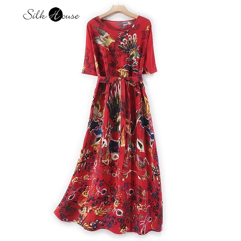 Женское повседневное летнее платье 2026 года, новое, красное, с принтом, из 100% натурального шелка крепдешин, с круглым вырезом, рукавом до локтя, прямого кроя
Женское повседневное летнее платье 2026 года, новое, красное, с принтом, из 100% натурального шелка крепдешин, с круглым вырезом, рукавом до локтя, прямого кроя