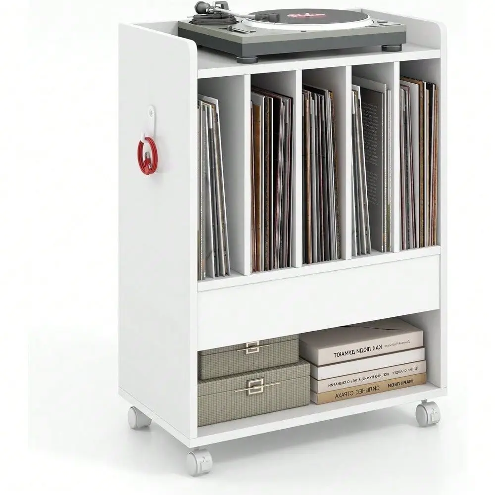 Player Stand, Rolling Turntable Stand With Drawer, Hook Lockable Wheels, Vinyl Record Display Shelf Holds To 180 Albums, For
Player Stand, Rolling Turntable Stand With Drawer, Hook Lockable Wheels, Vinyl Record Display Shelf Holds To 180 Albums, For