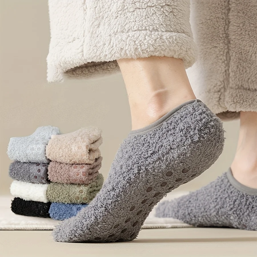 Thick Winter House Socks for Men–Coral Fleece Thermal Socks with Anti-Slip Sole, Elastic Cuff for All-Day Comfort
Thick Winter House Socks for Men–Coral Fleece Thermal Socks with Anti-Slip Sole, Elastic Cuff for All-Day Comfort
