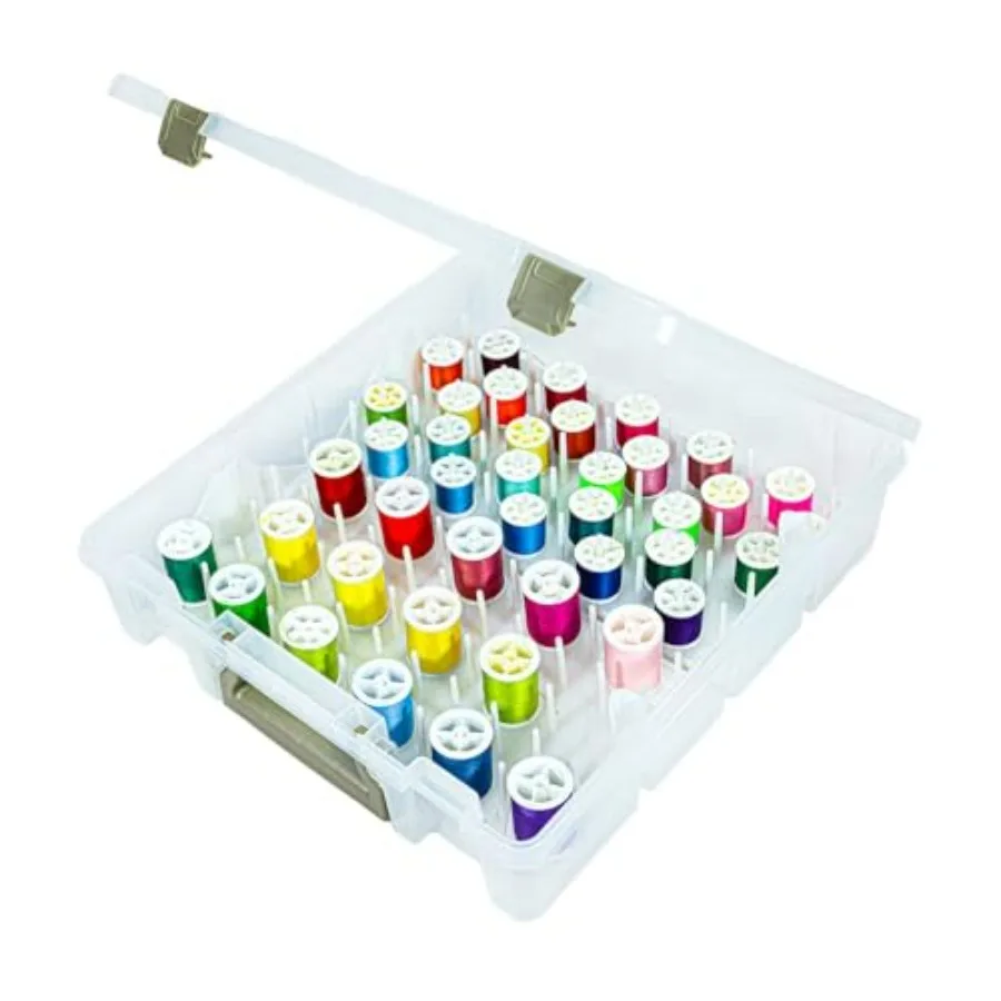 Super Satchel Thread Box - Versatile Thread Storage for Sewing, Embroidery, and Quilting - 108 Pegs, Portable Design, Compatibl
Super Satchel Thread Box - Versatile Thread Storage for Sewing, Embroidery, and Quilting - 108 Pegs, Portable Design, Compatibl