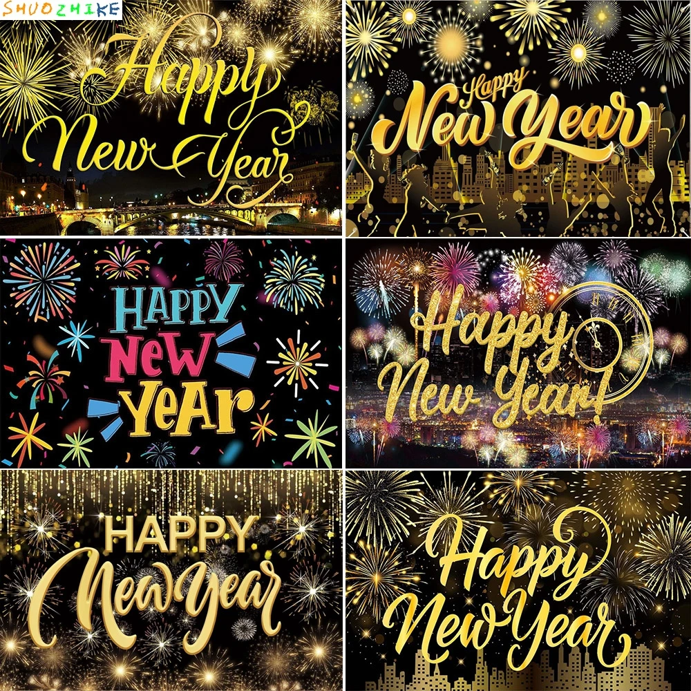 Happy New Year Theme Photography Backdrops Sparklers Champagne Family Christmas Party Decor Studio Background PY-01
Happy New Year Theme Photography Backdrops Sparklers Champagne Family Christmas Party Decor Studio Background PY-01
