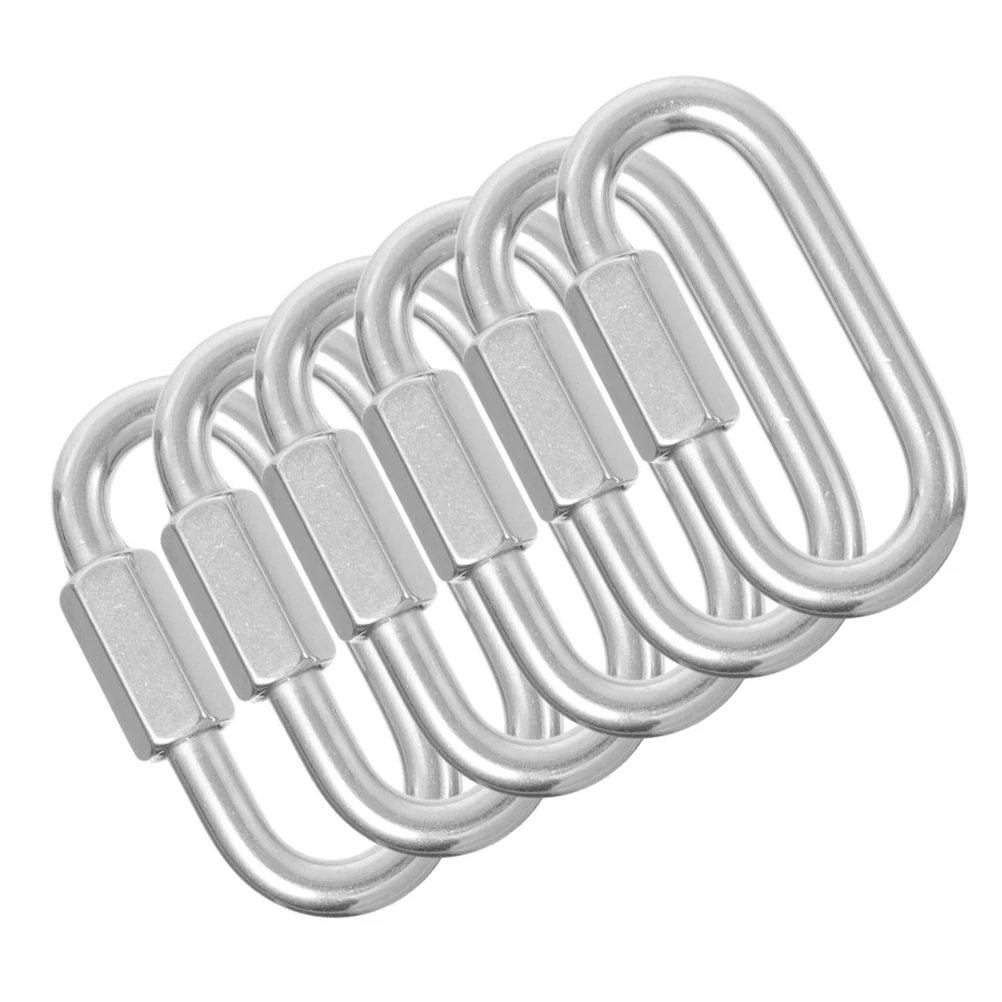 6pcs Stainless Steel Carabiner Key Chain Clip Metal Buckles Mini Camping Climbing Lock Accessory Lanyards Outdoor Gear
6pcs Stainless Steel Carabiner Key Chain Clip Metal Buckles Mini Camping Climbing Lock Accessory Lanyards Outdoor Gear