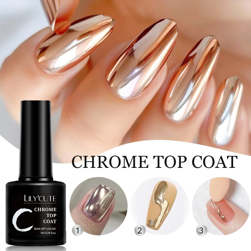 LILYCUTE Chrome Top Coat Gel Nail Polish Semi-Permanent UV Gel Mirror Metal Effect Glitter Powder Functional Gel Nail Supplies
LILYCUTE Chrome Top Coat Gel Nail Polish Semi-Permanent UV Gel Mirror Metal Effect Glitter Powder Functional Gel Nail Supplies