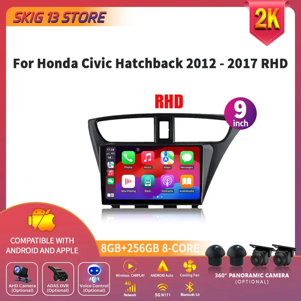 For European right Rudder Honda Civic Hatchback 2012 - 2017 Car Radio Wireless Android Multimedia Navigation CarPlay4GGPS Screen
For European right Rudder Honda Civic Hatchback 2012 - 2017 Car Radio Wireless Android Multimedia Navigation CarPlay4GGPS Screen
