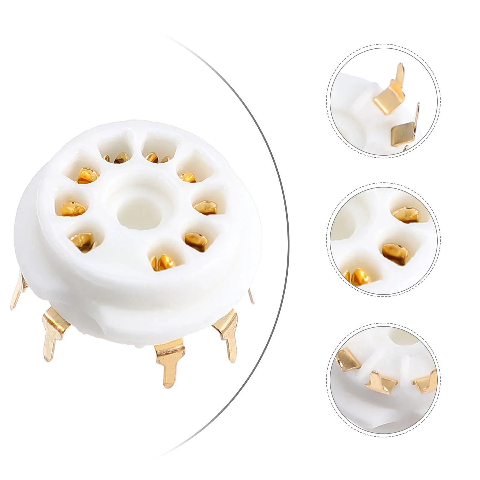 4 Pcs Electronic Tube Holder Socket Vacuum Sockets Small Nine Feet PCB Ceramics
4 Pcs Electronic Tube Holder Socket Vacuum Sockets Small Nine Feet PCB Ceramics