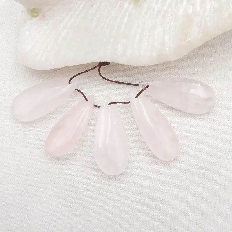 5Pcs Natural Stone Rose Quartz Pendant Beads 27x12x5mm 10g Semiprecious Fashion Jewelry Necklace Accessories
5Pcs Natural Stone Rose Quartz Pendant Beads 27x12x5mm 10g Semiprecious Fashion Jewelry Necklace Accessories