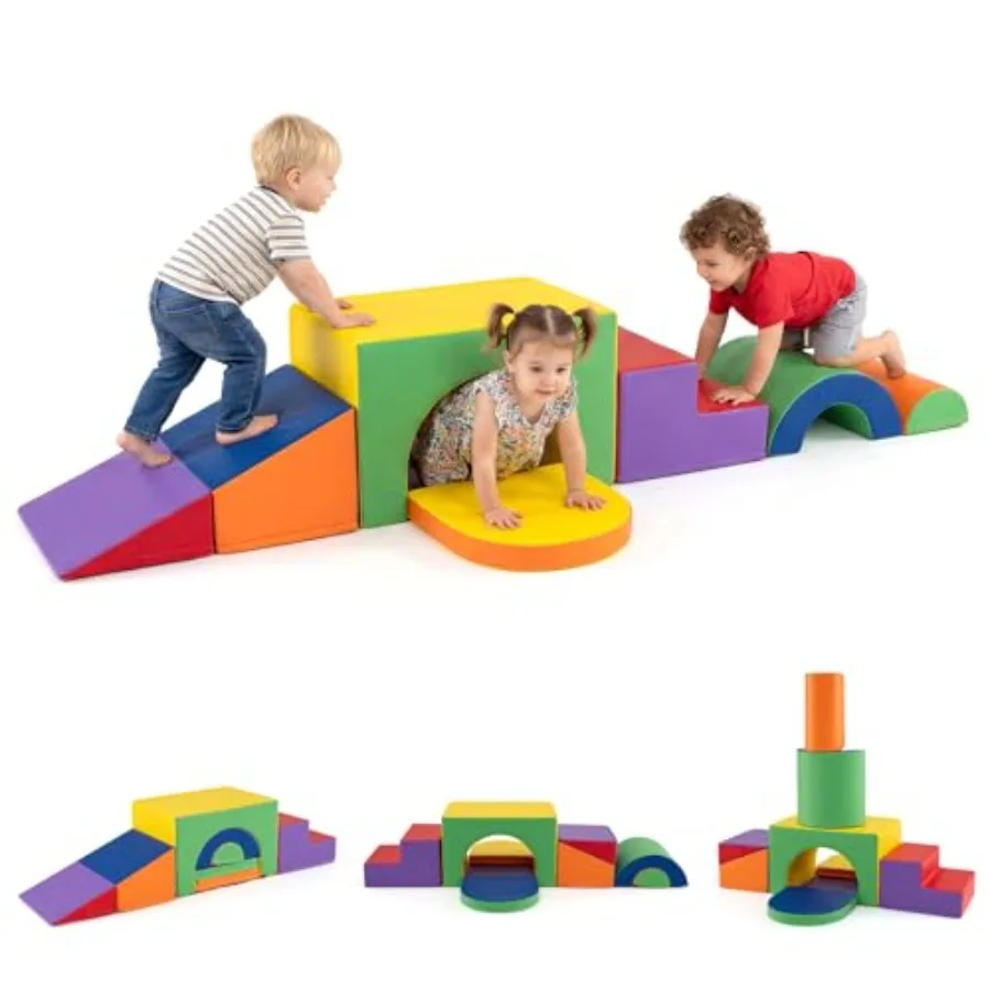 7 Pieces Toddler Climbing Toys Indoor Climb Crawl Activity Playset w/Slide Tunnel Waterproof PU Cover Indoor Play Gym Structure
7 Pieces Toddler Climbing Toys Indoor Climb Crawl Activity Playset w/Slide Tunnel Waterproof PU Cover Indoor Play Gym Structure