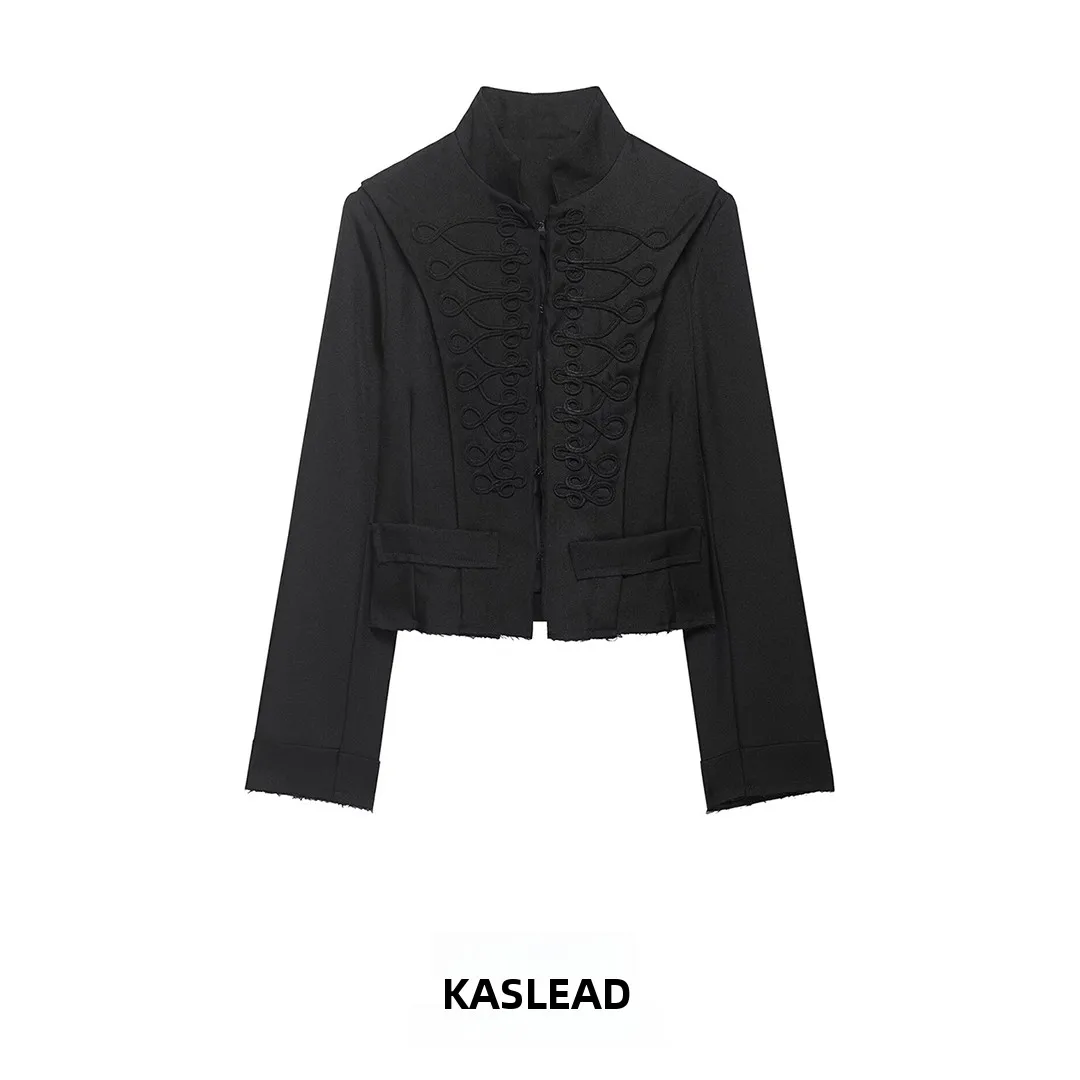 KASLEAD New Retro Chinese Style Short Jacket Women's Street Style Coat Button Stand Collar Simple Match All Seasons Outerwear
KASLEAD New Retro Chinese Style Short Jacket Women's Street Style Coat Button Stand Collar Simple Match All Seasons Outerwear