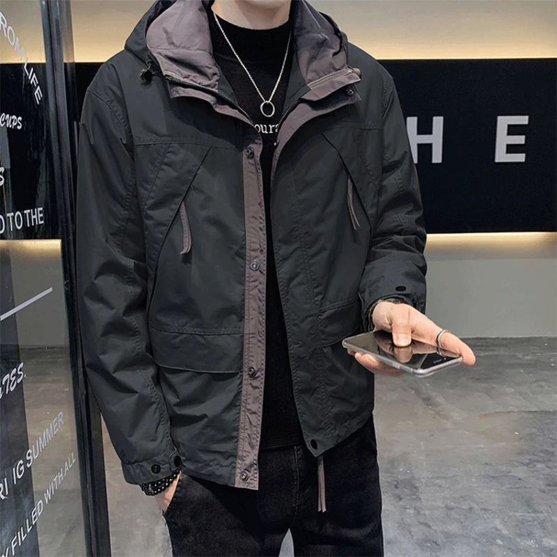  Корейский дизайн, мужская ветровка с капюшоном, весна-осень 202, легкая куртка-карго для активного отдыха
Корейский дизайн, мужская ветровка с капюшоном, весна-осень 202, легкая куртка-карго для активного отдыха 